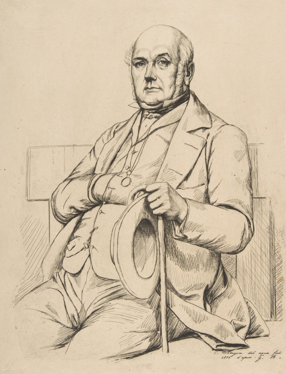 Casimir le Conte, po Boulanger, 1856. od Charles Meryon