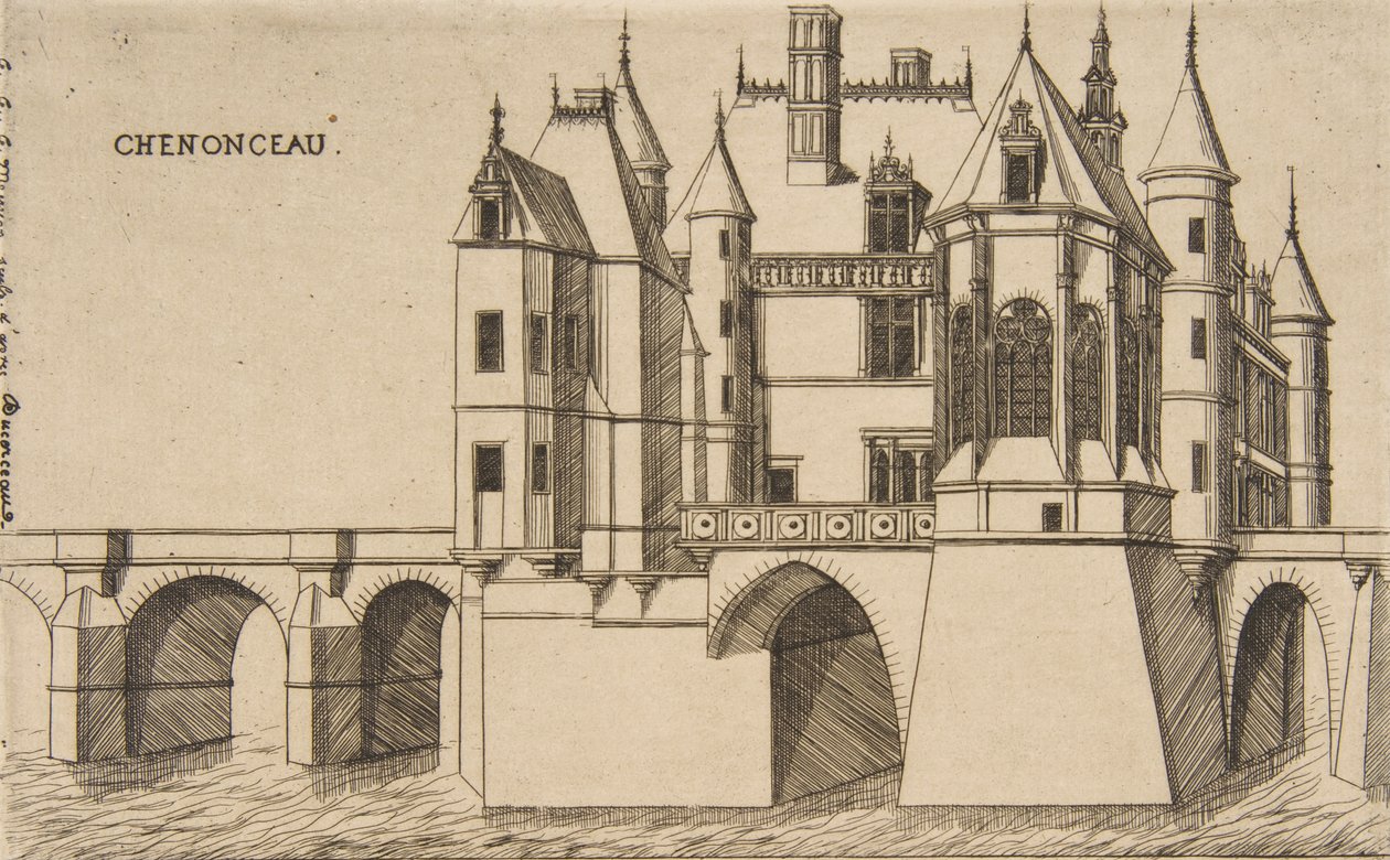 Château de Chenonceau, č. 2, 1856. od Charles Meryon