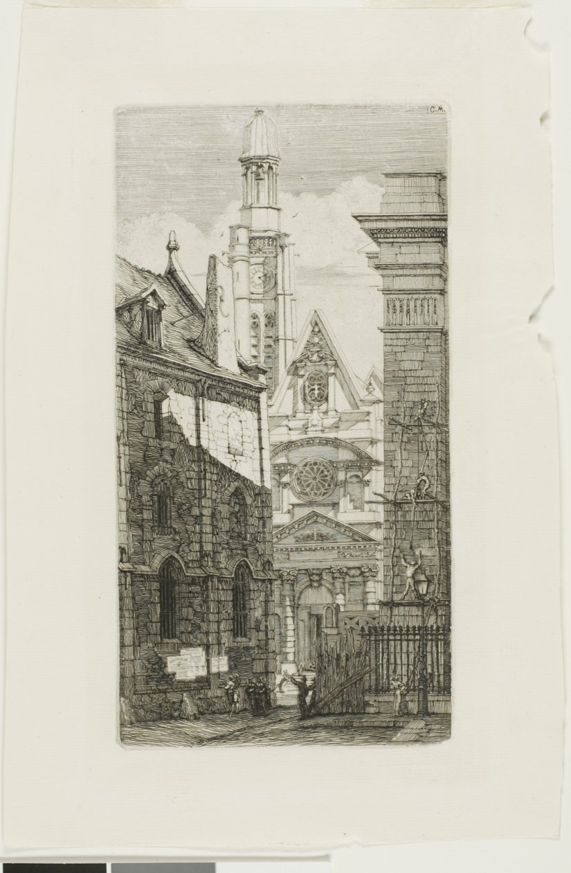 Kostel sv. Etienne du Mont, Paříž od Charles Meryon
