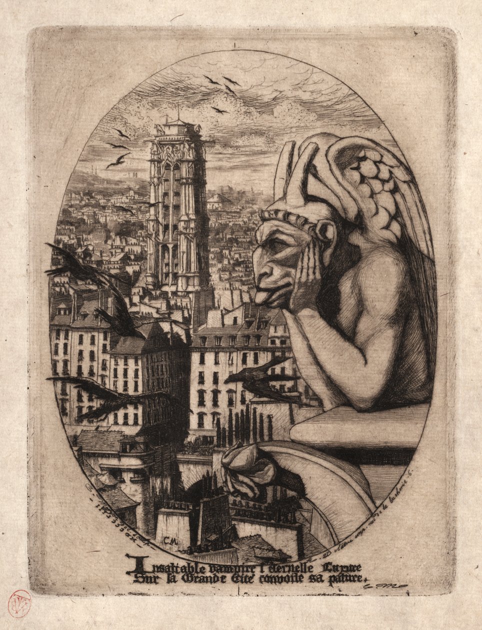 Lepty Paříže: Gargoyle od Charles Meryon