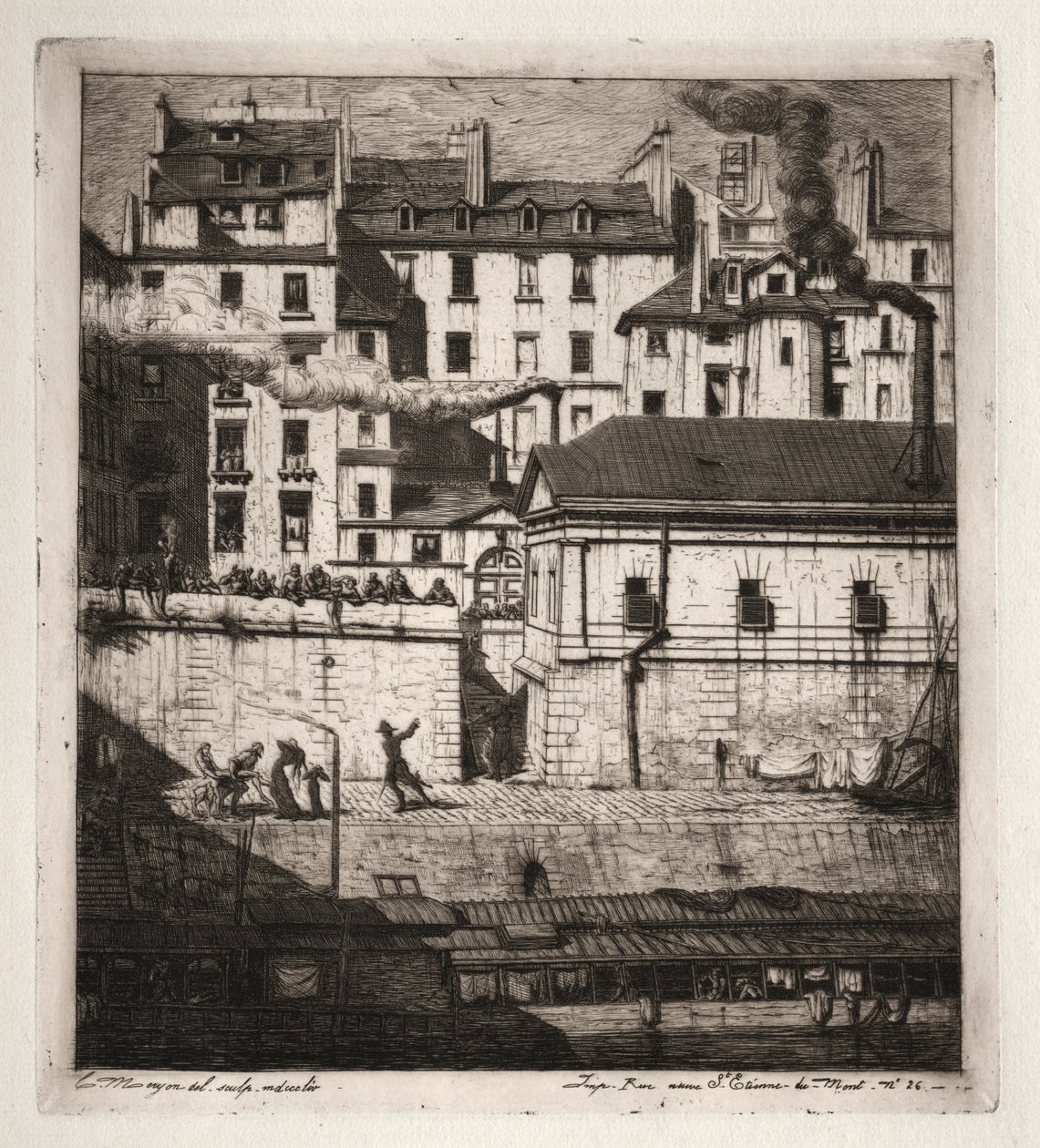 Lepty Paříže: Márnice, 1854. od Charles Meryon