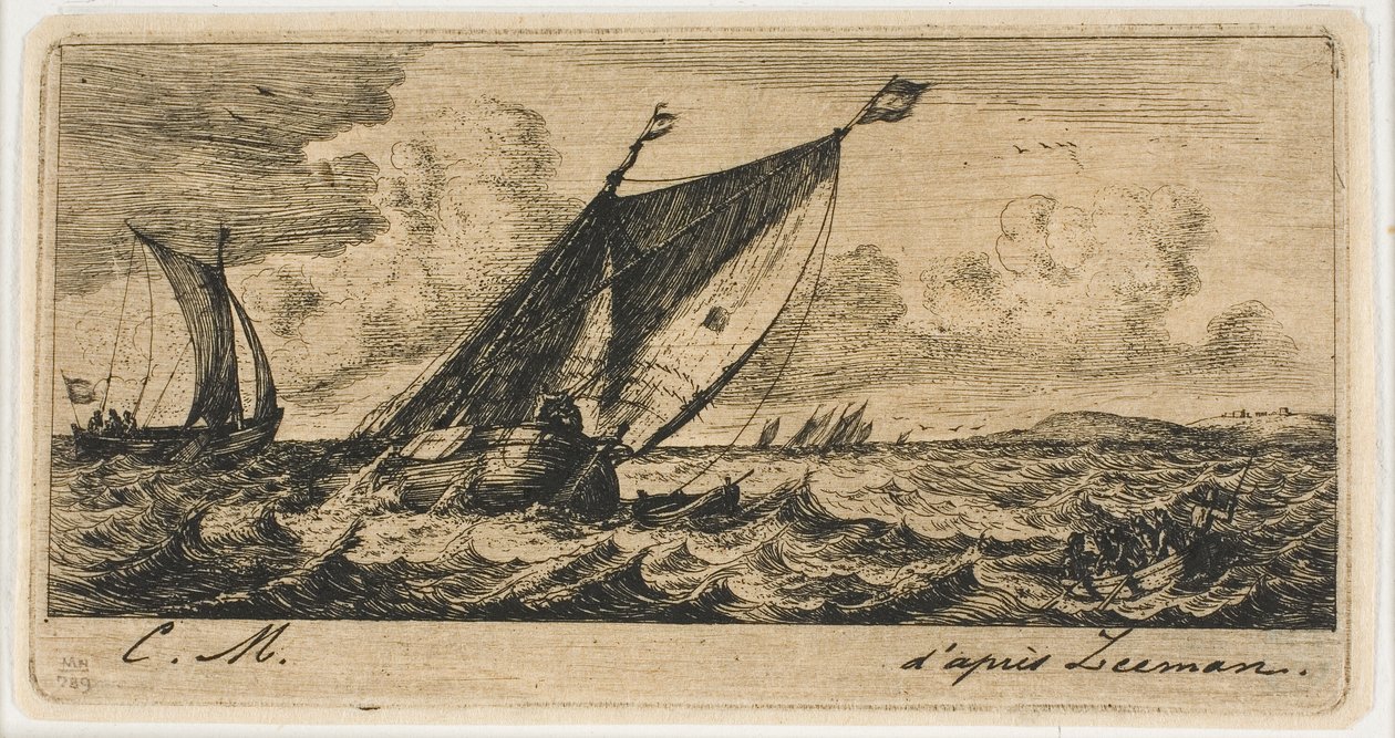 Haarlemské lodě v Amsterdamu od Charles Meryon