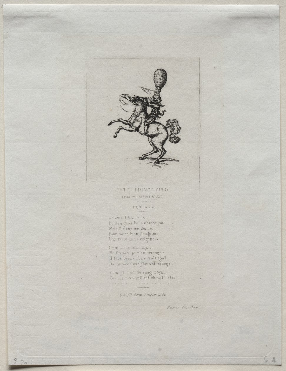 Malý princ Dito, 1864. od Charles Meryon