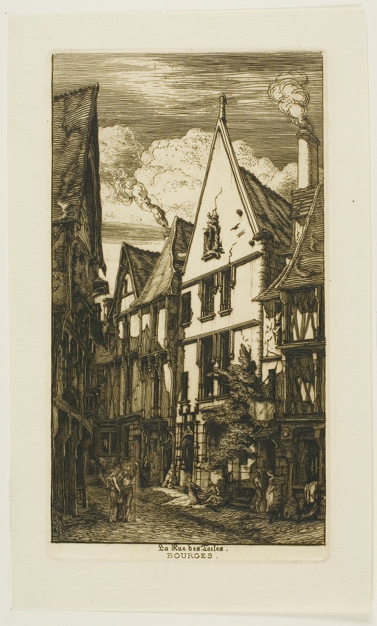 Rue des Toiles, Bourges od Charles Meryon