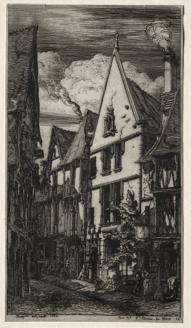 Rue des Toiles, Bourges od Charles Meryon
