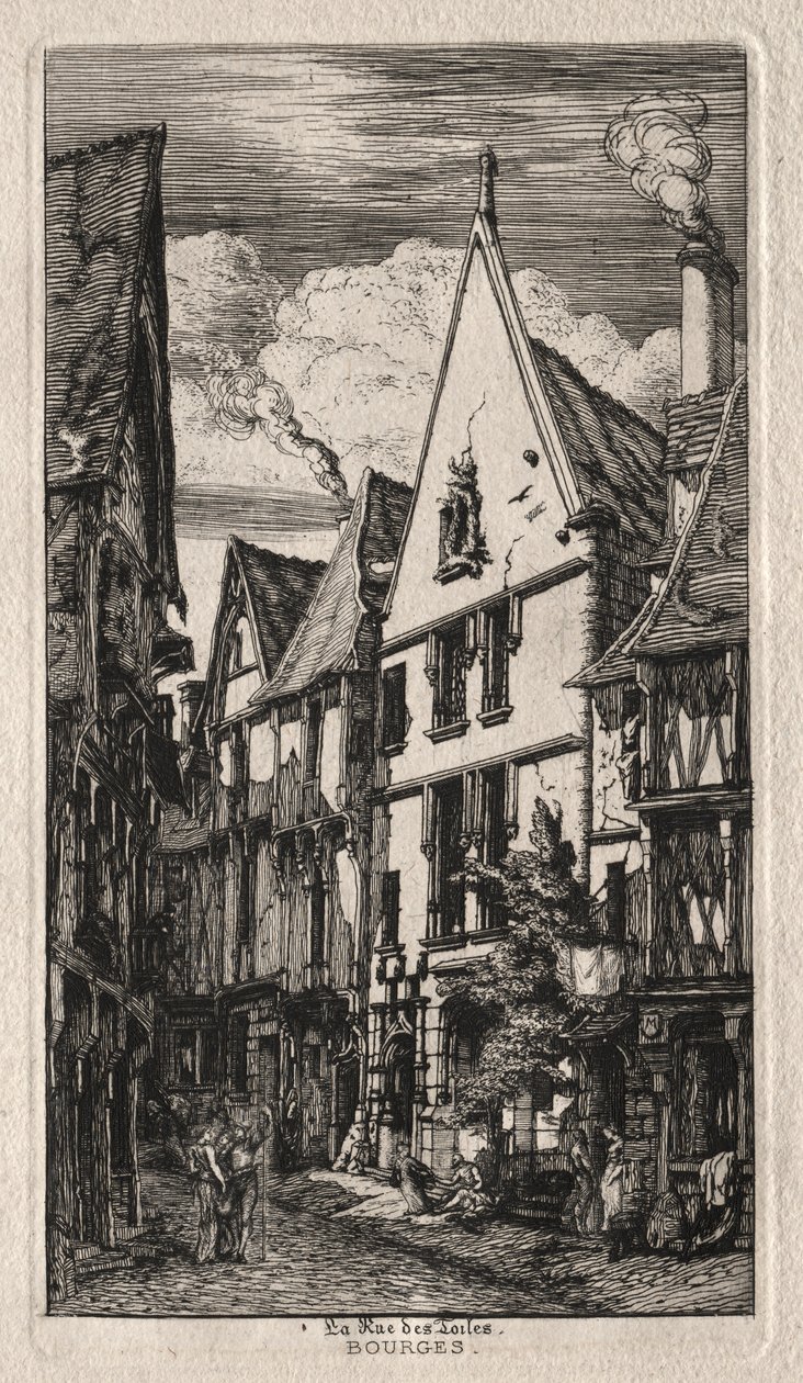 Rue des Toiles, Bourges od Charles Meryon