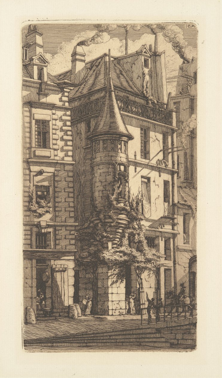 Věž, Rue de la Tixeranderie od Charles Meryon