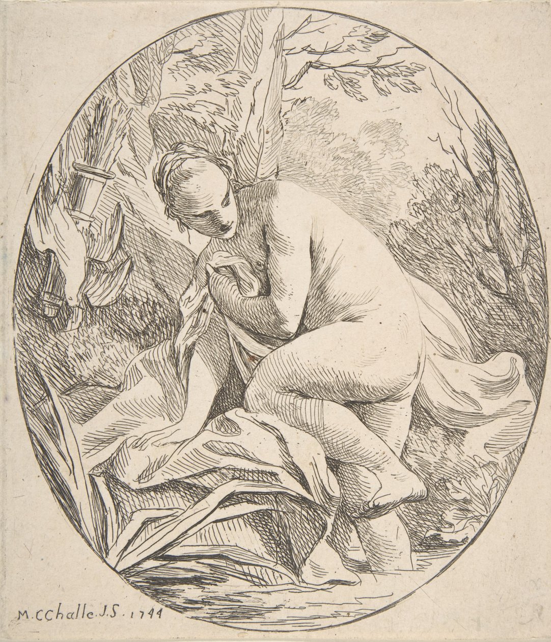 Diana v lázních, 1744. od Charles Michel Ange Challe