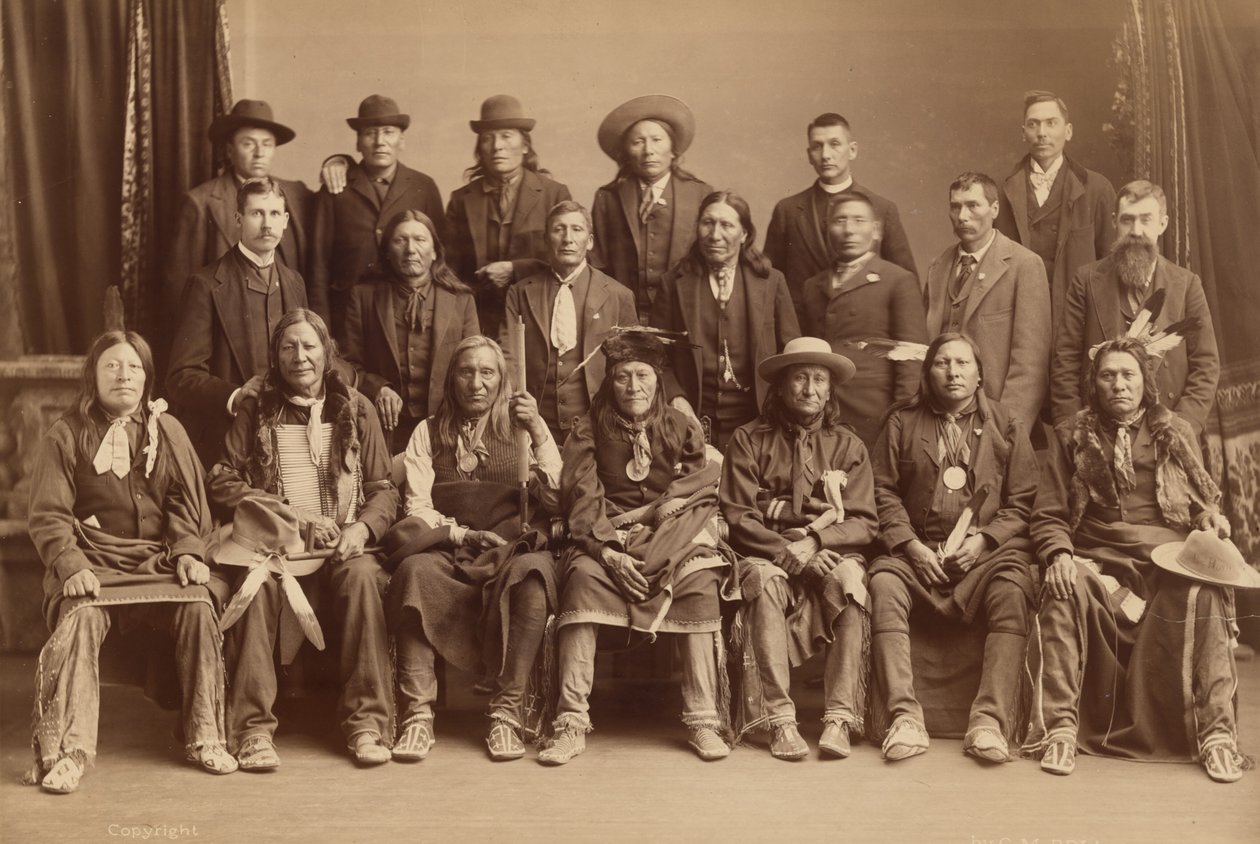 Siouxská delegace, 1891 (foto) od Charles Milton Bell