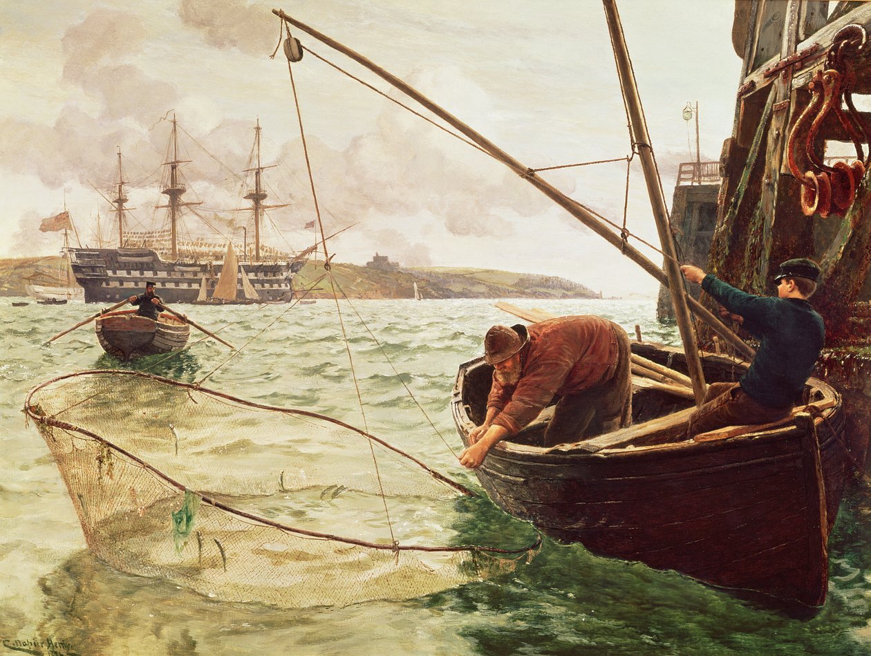 Tavná síť, 1886 od Charles Napier Hemy
