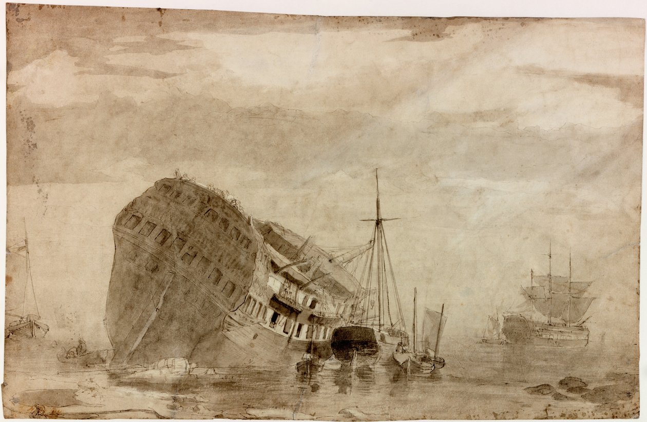 Doprava (inkoust (černá)) od Charles Napier Hemy