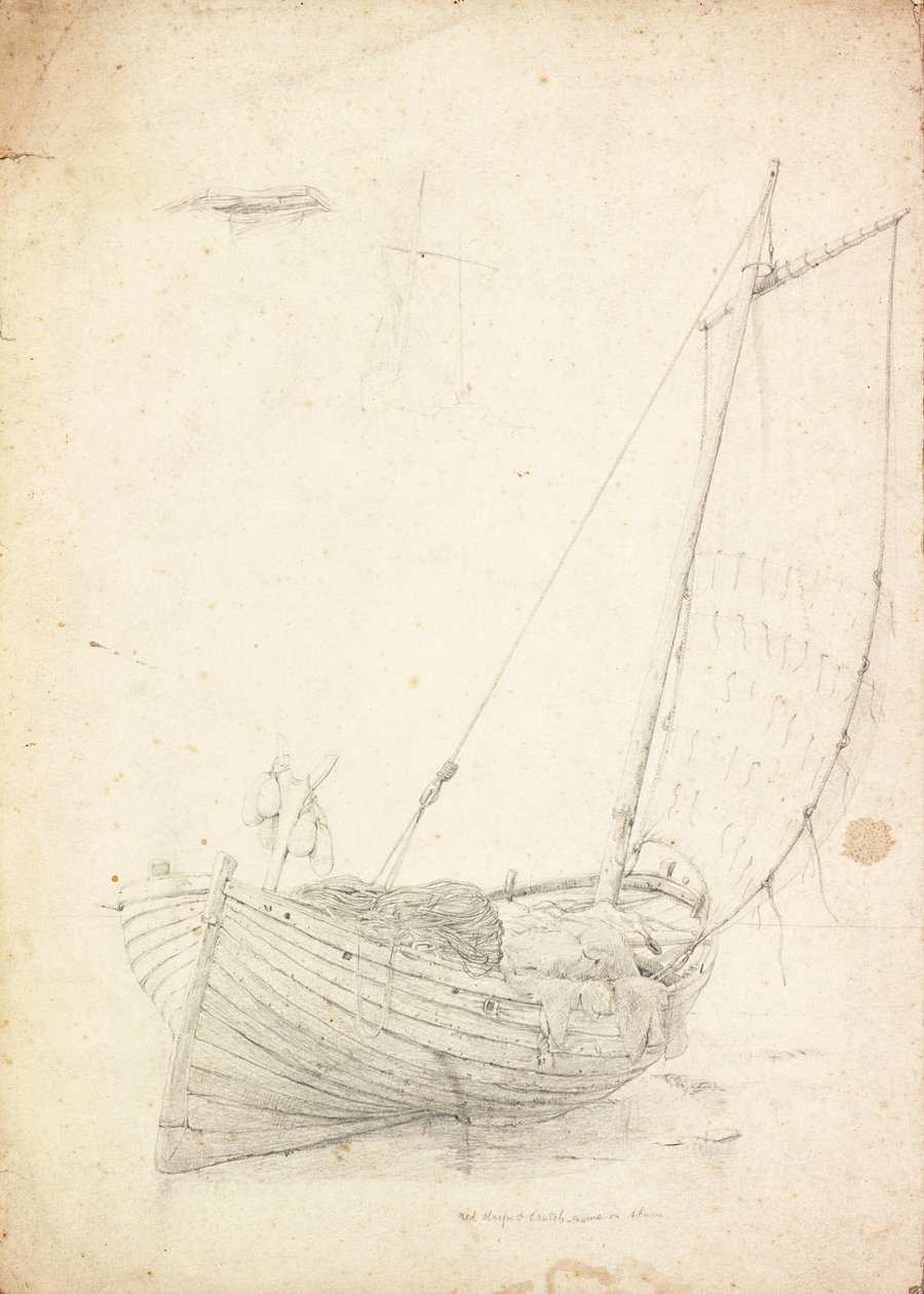 Studie rybářské lodi od Charles Napier Hemy