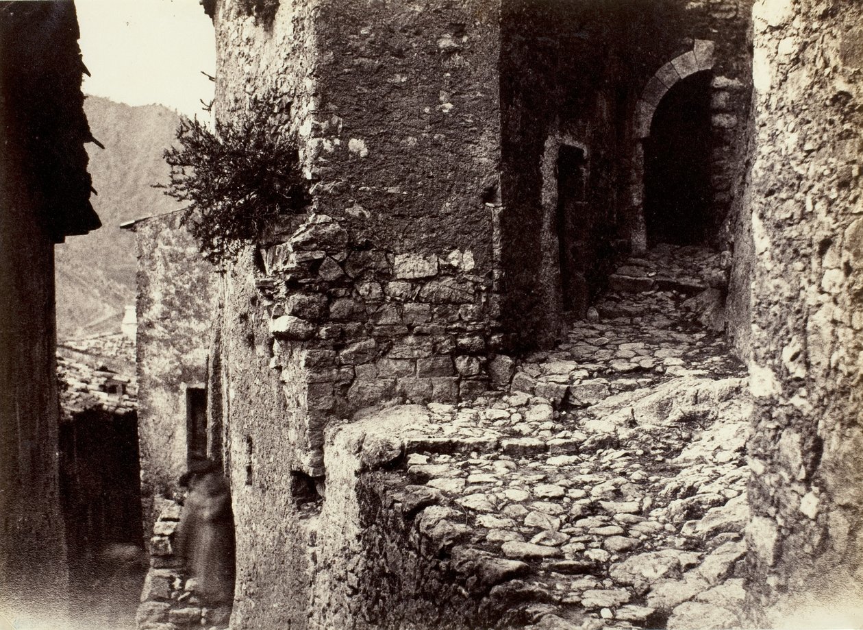 Ulice v Sainte-Agnès poblíž Roquebrune od Charles Nègre