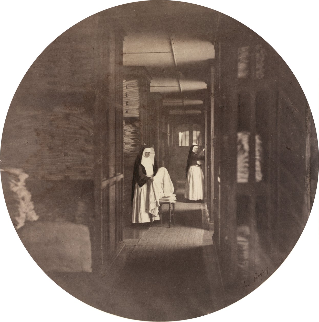 Imperial Asylum of Vincennes: the Lingerie, 1859. od Charles Nègre