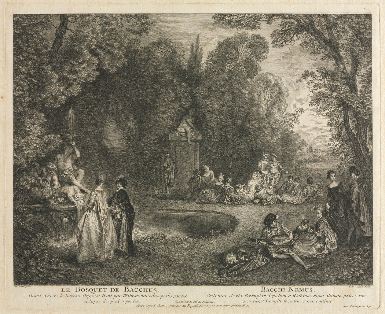 Le Bosquet de Bacchus, 1727. od Charles Nicolas Cochin