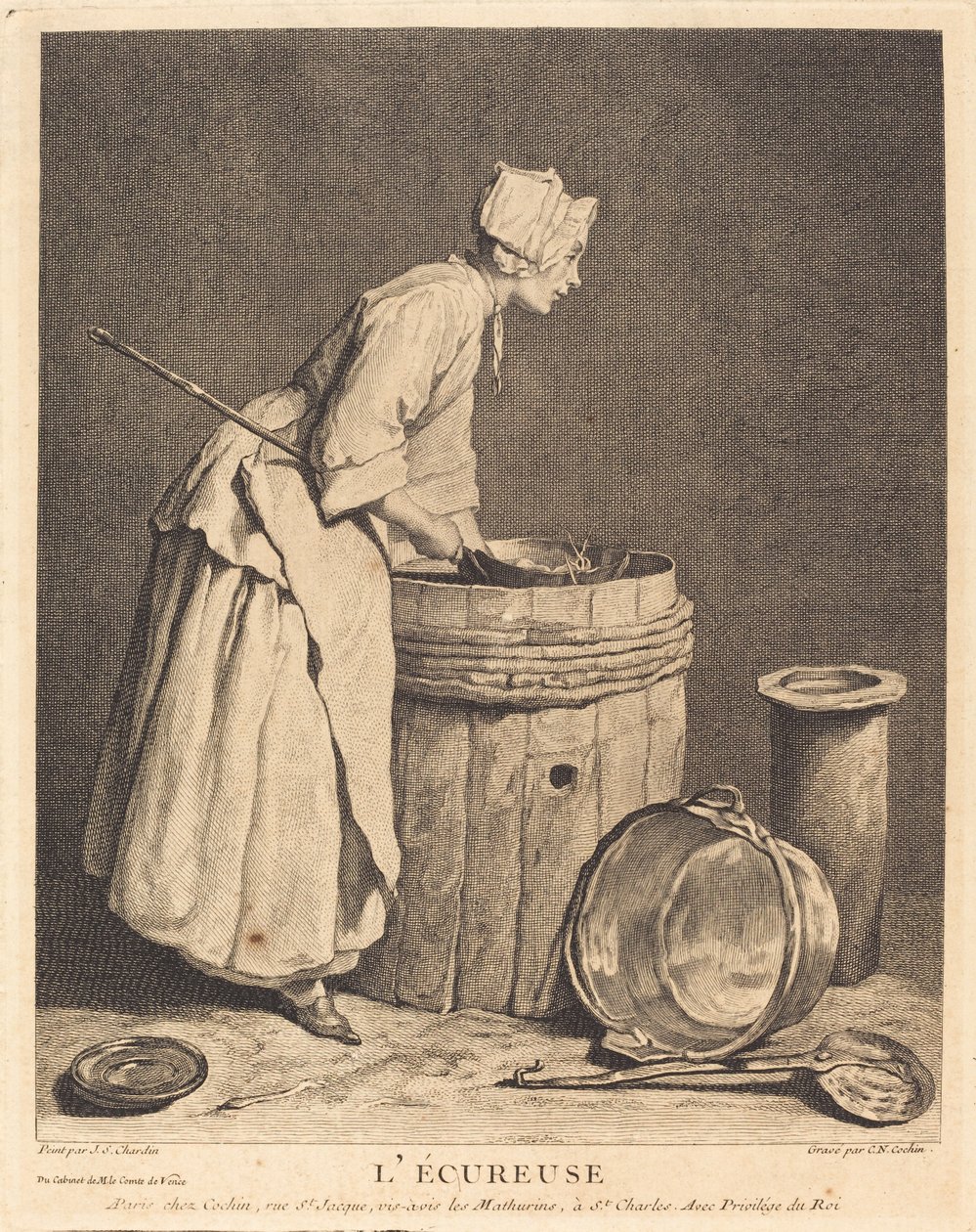 Veverka od Charles Nicolas Cochin I after Jean Siméon Chardin