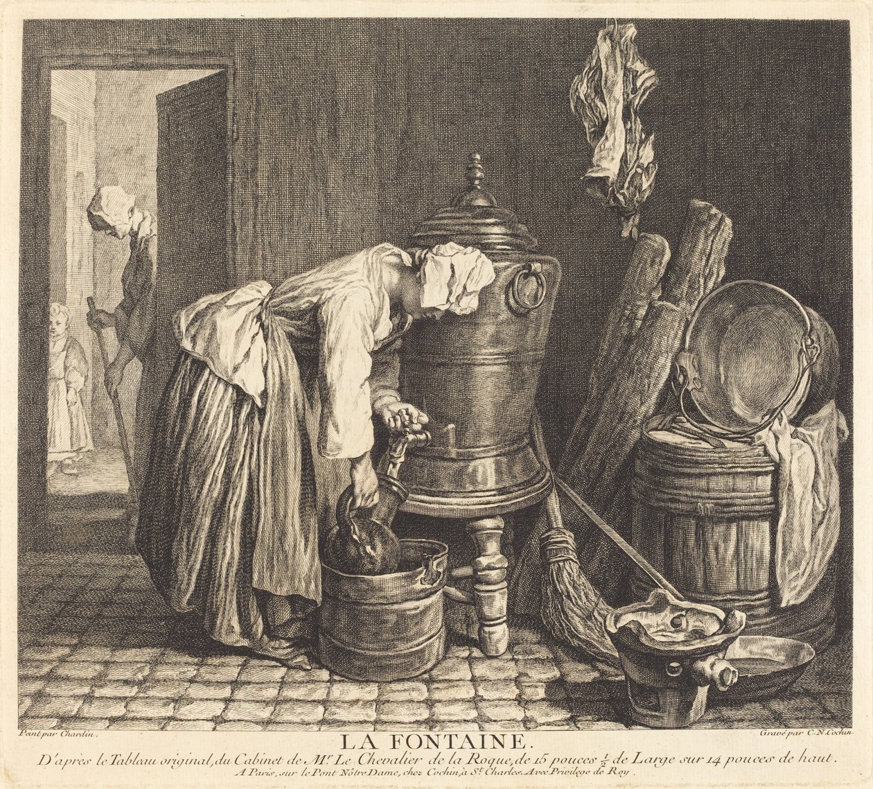 Kašna od Charles Nicolas Cochin I after Jean Siméon Chardin
