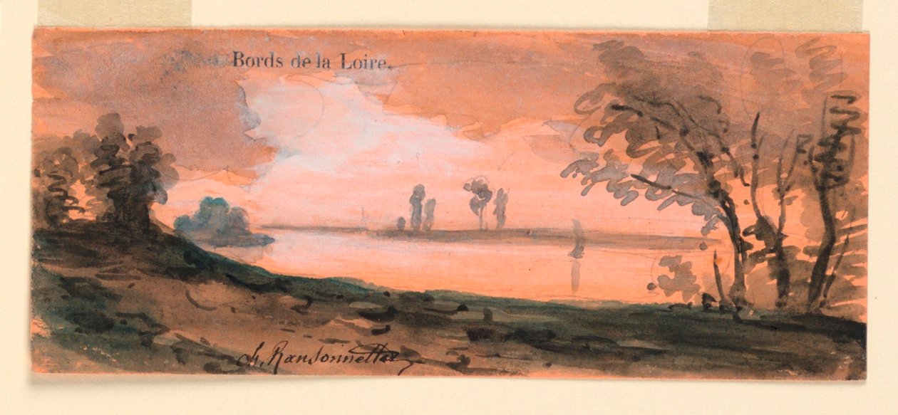 Na břehu Loiry od Charles Nicolas Ransonnette