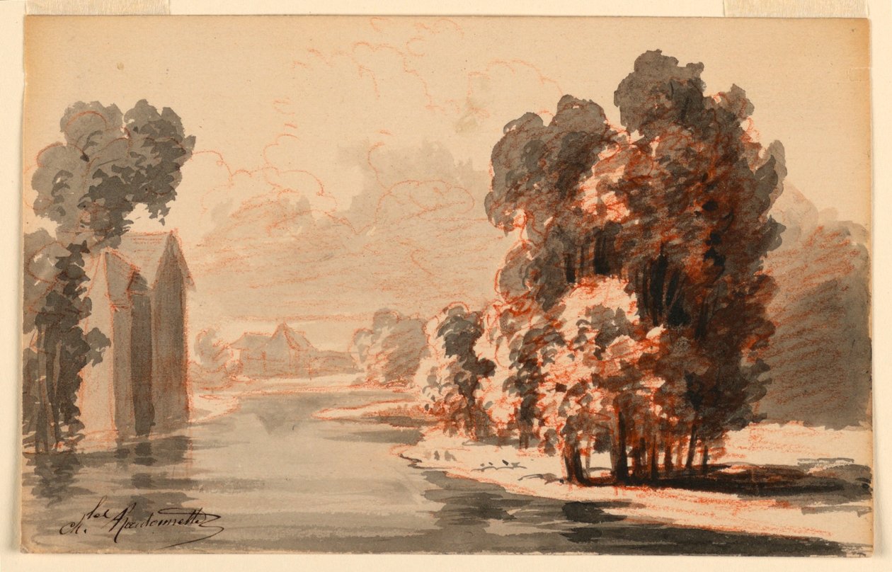 Krajina od Charles Nicolas Ransonnette