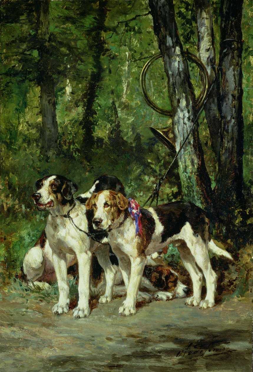 Smečka psů (panel) od Charles Oliver de Penne
