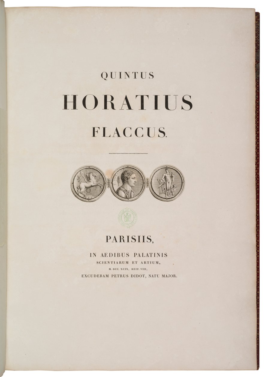 Titulní strana Quintus Horatius Flaccus od Charles Percier