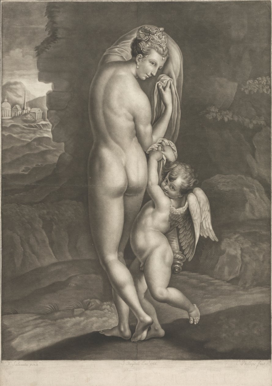 Venuše a Amor od Charles Phillips
