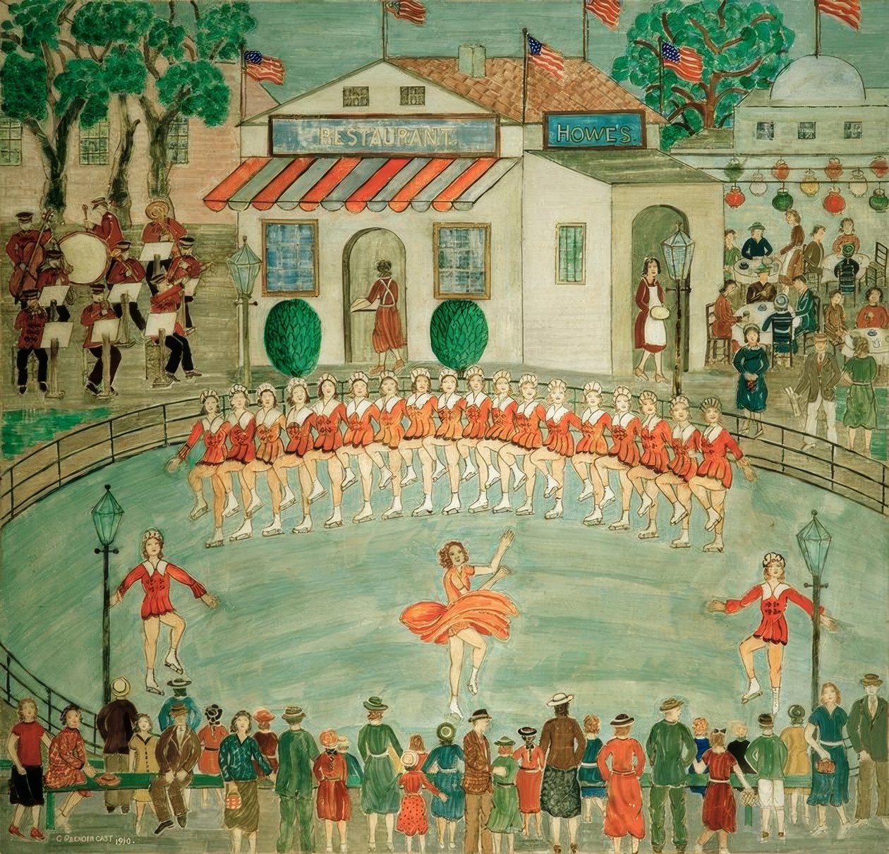 Bruslaři na světové výstavě od Charles Prendergast