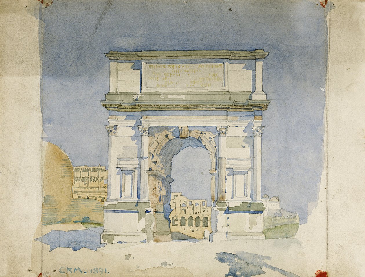 Titův oblouk, Řím, 1891 od Charles Rennie Mackintosh