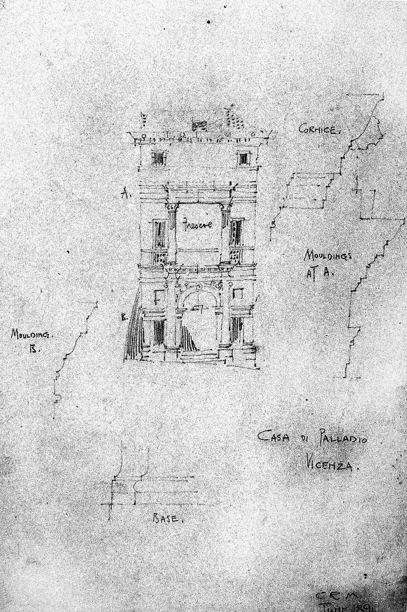 Palladiův dům, Vicenza, 1891 od Charles Rennie Mackintosh