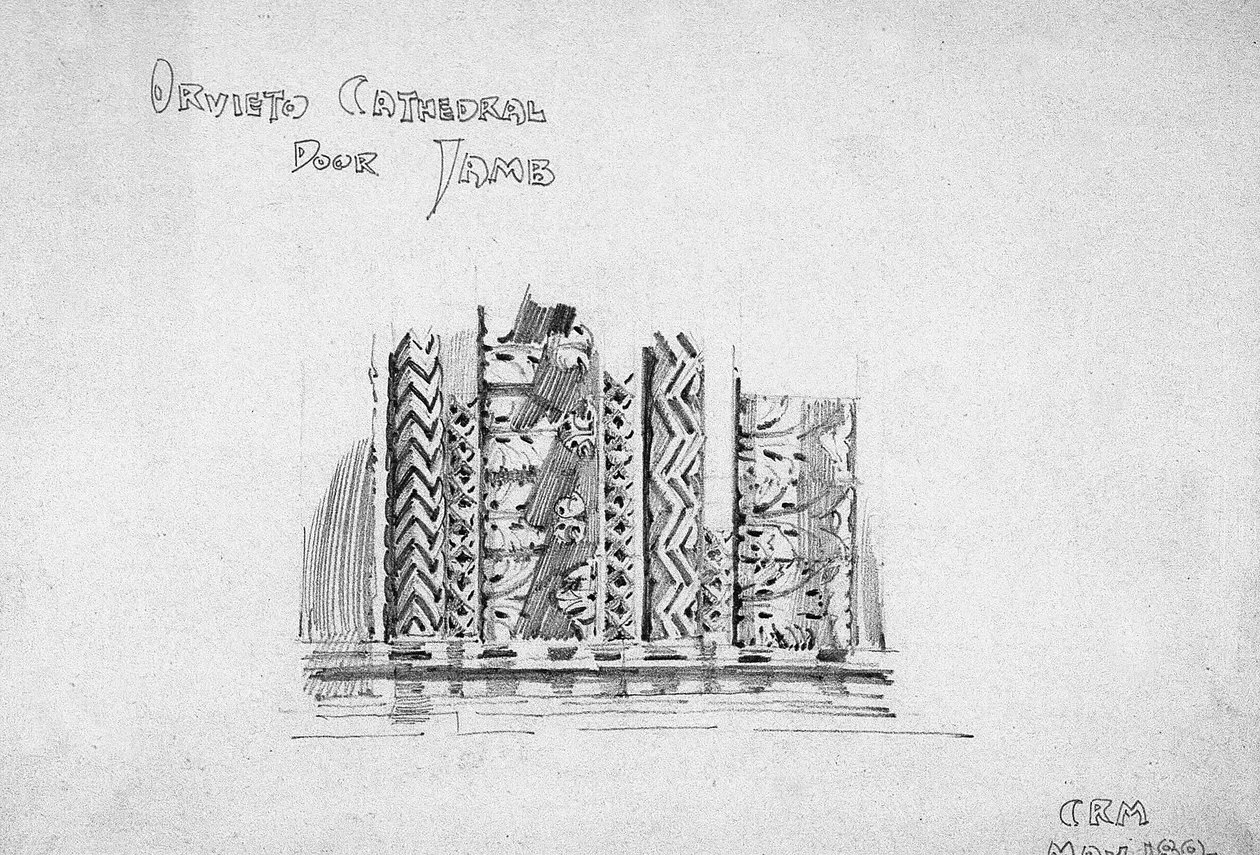 Zárubeň dveří katedrály v Orvietu, 1891 od Charles Rennie Mackintosh