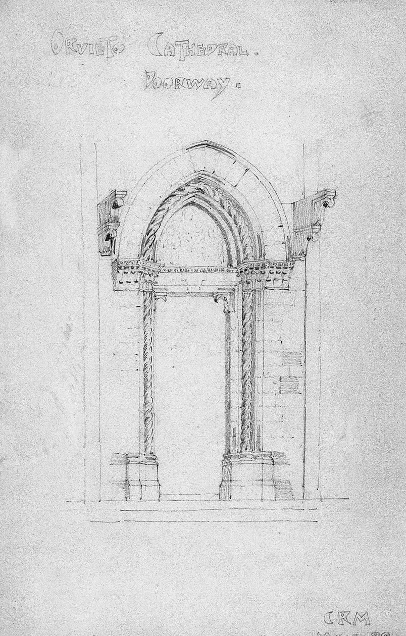 Dveře katedrály v Orvietu, 1891 od Charles Rennie Mackintosh