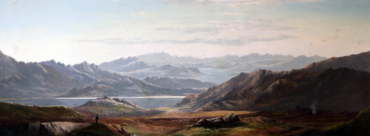 Horská scéna, Wales (?) od Charles Robert Leslie