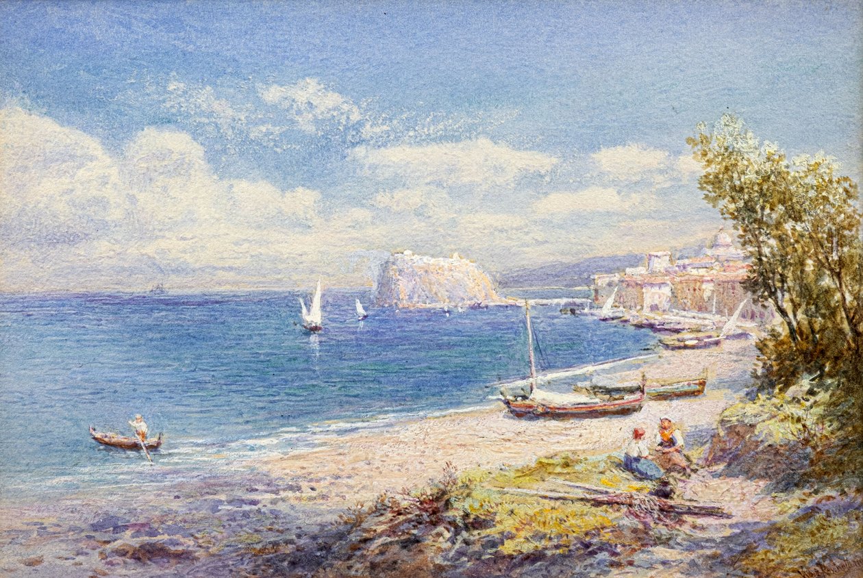 Neapolský záliv (akvarel) od Charles Rowbotham