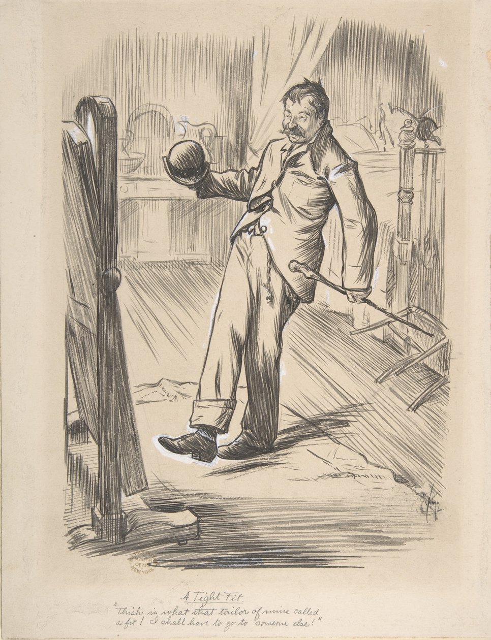 Přiléhavý střih, 1872. od Charles Samuel Keene