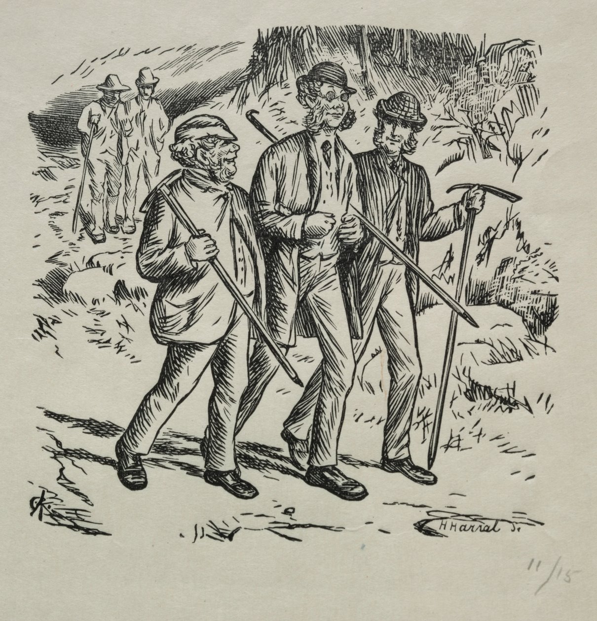 Tři jména, 1869. od Charles Samuel Keene