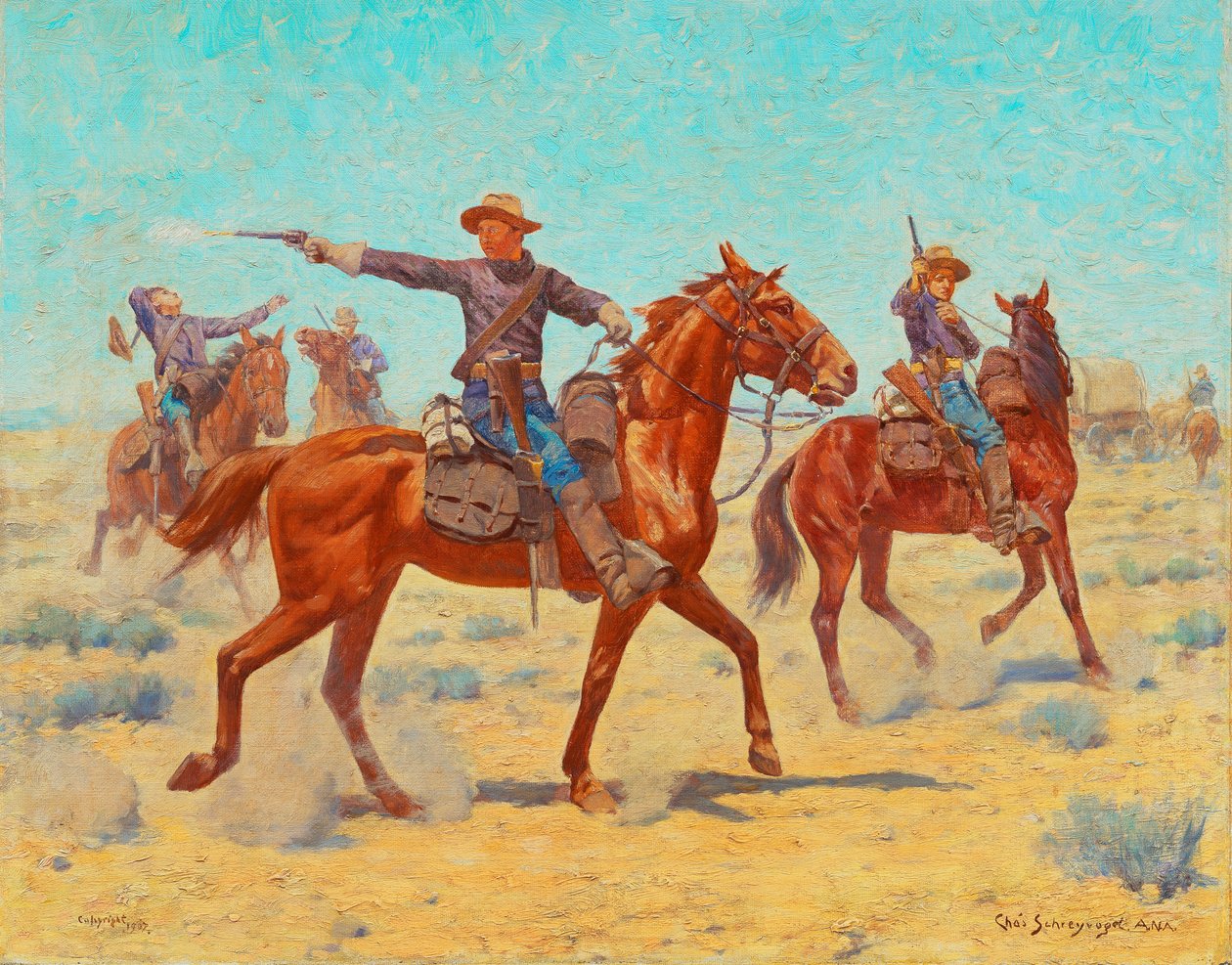Zadní stráž, 1907 od Charles Schreyvogel