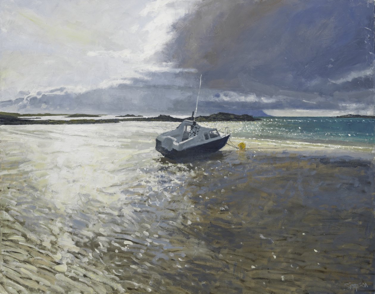 Blížící se bouře, 2017 (olej na plátně) od Charles Simpson