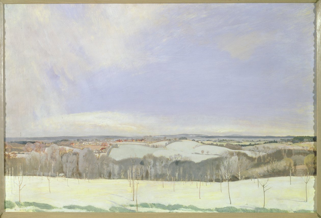 Weald Winter, (tempera na panelu) od Charles Sims