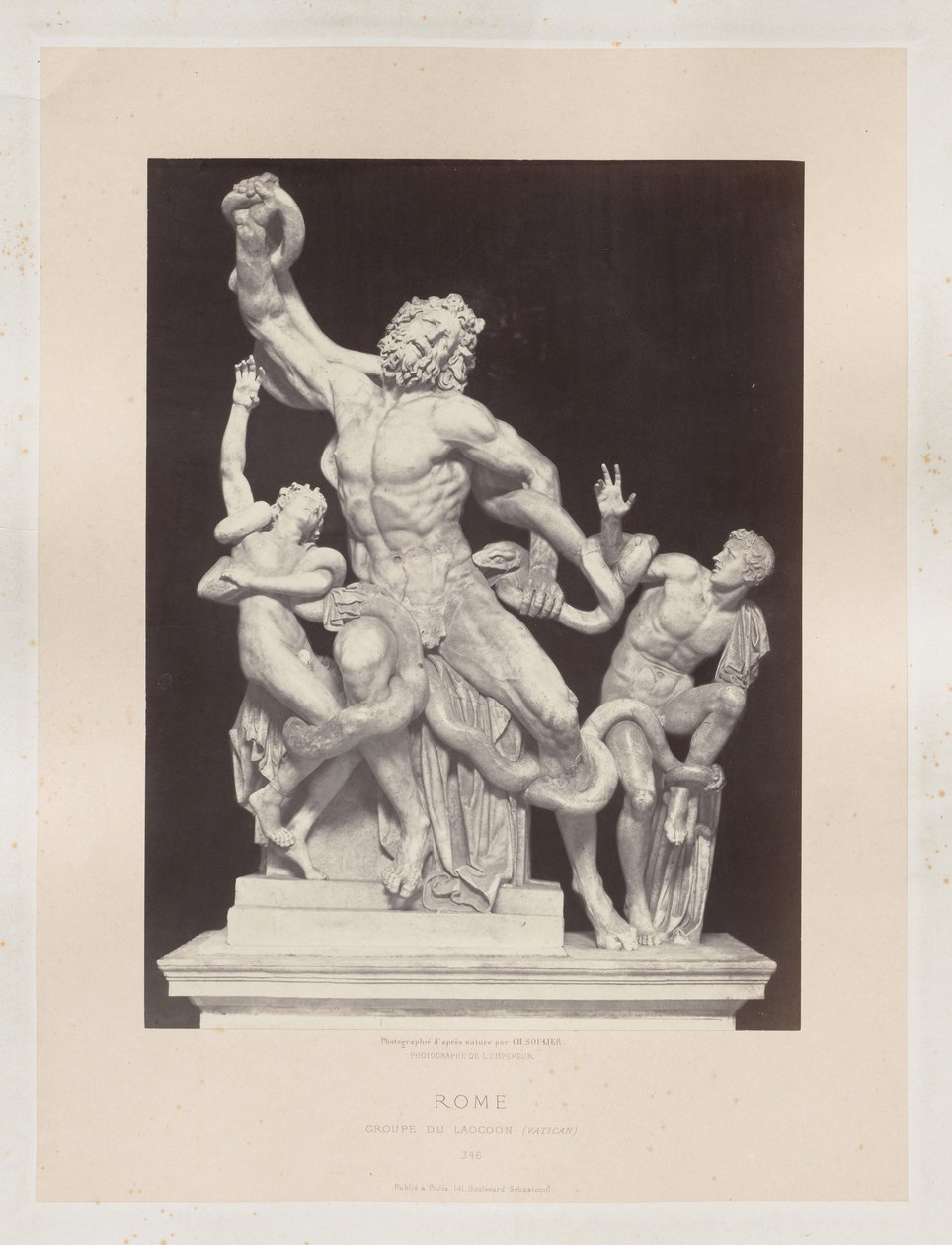 Řím: Laocoon Vatican Group, c. 1860. od Charles Soulier