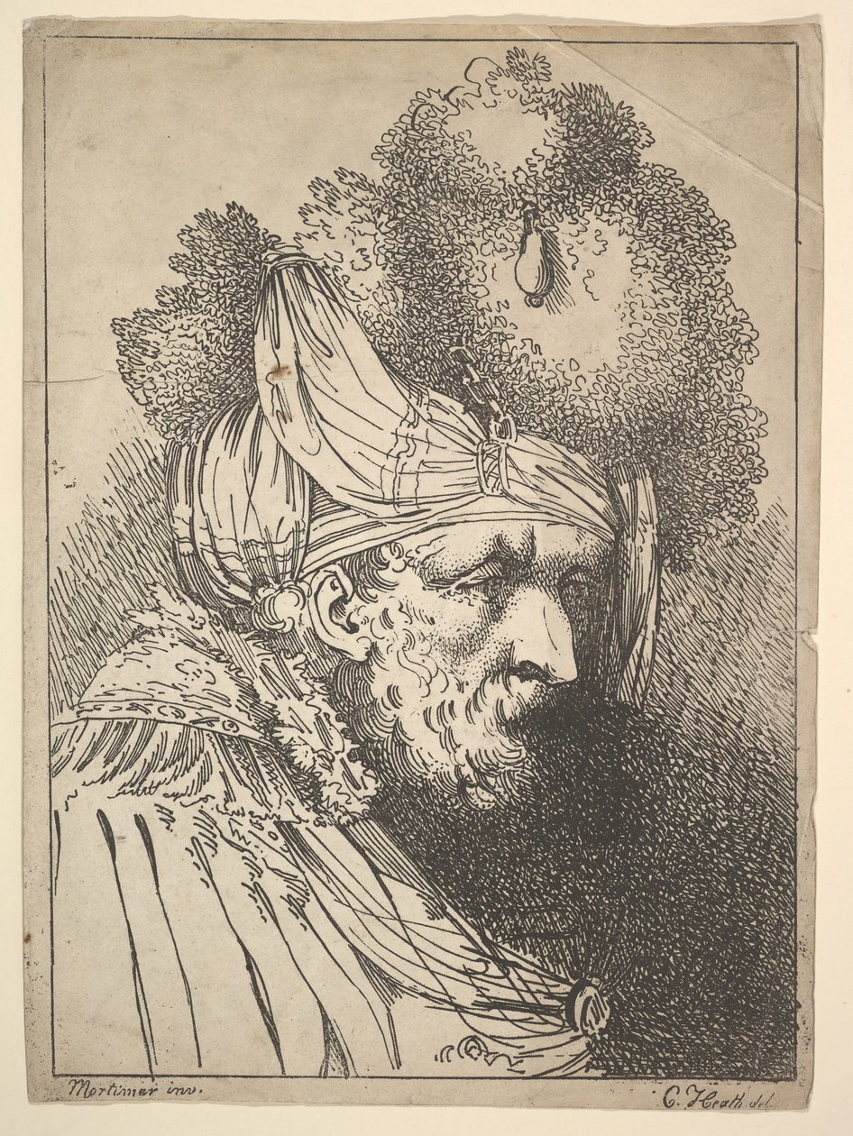 Orientální hlava, ca. 1803. od Charles Theodosius Heath