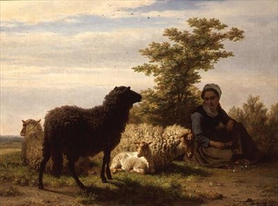 Pastýřka od Charles Tschaggeny
