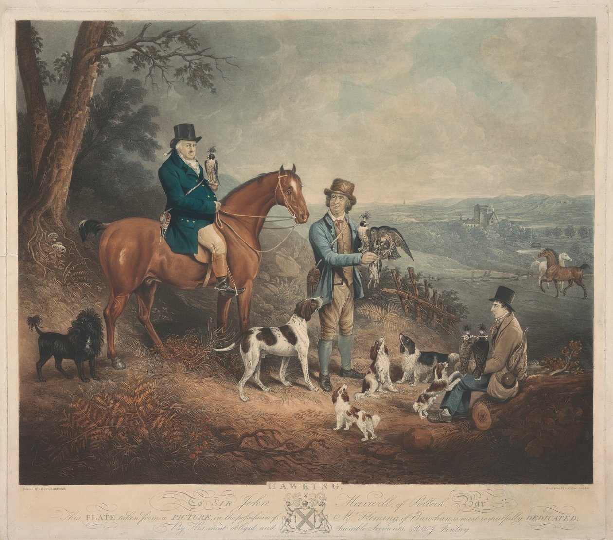 Malcolm Fleming z Barochan 1745-1811. Hawking... od Charles Turner