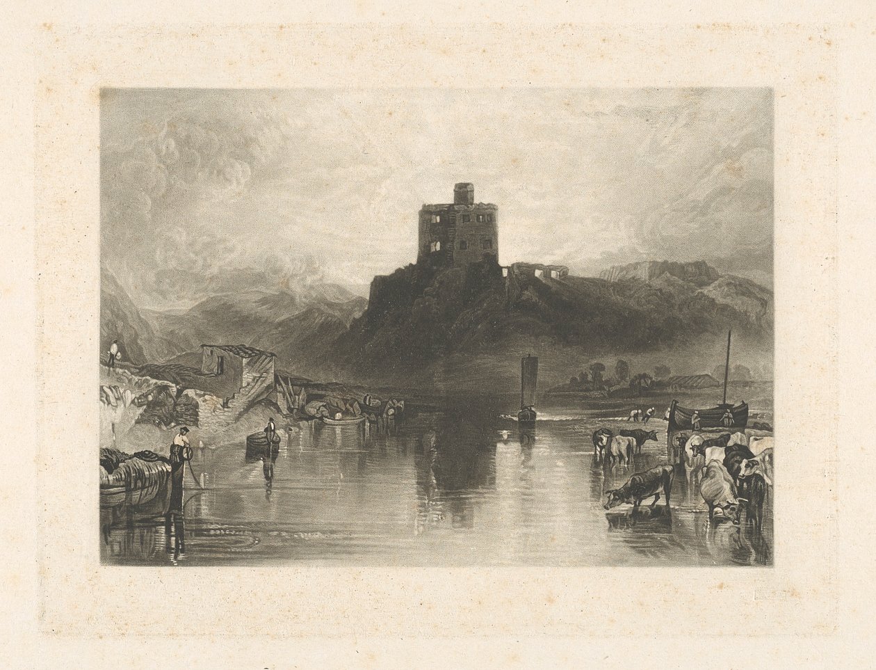 Hrad Norham, na řece Tweed od Charles Turner