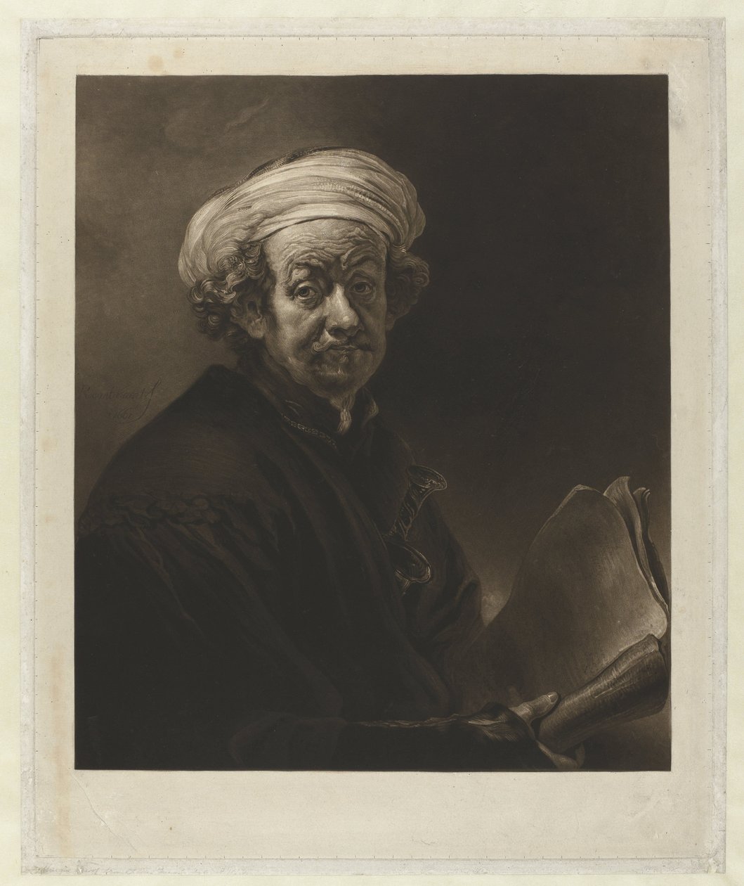 Rembrandt jako Paul od Charles Turner