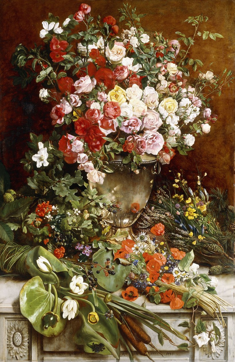 Pocta královně květin, 1884 od Charles Verlat