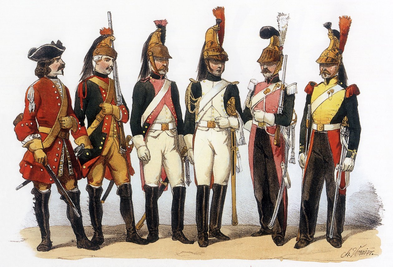 Ranskan armeijan univormut: Dragoons od Charles Vernier