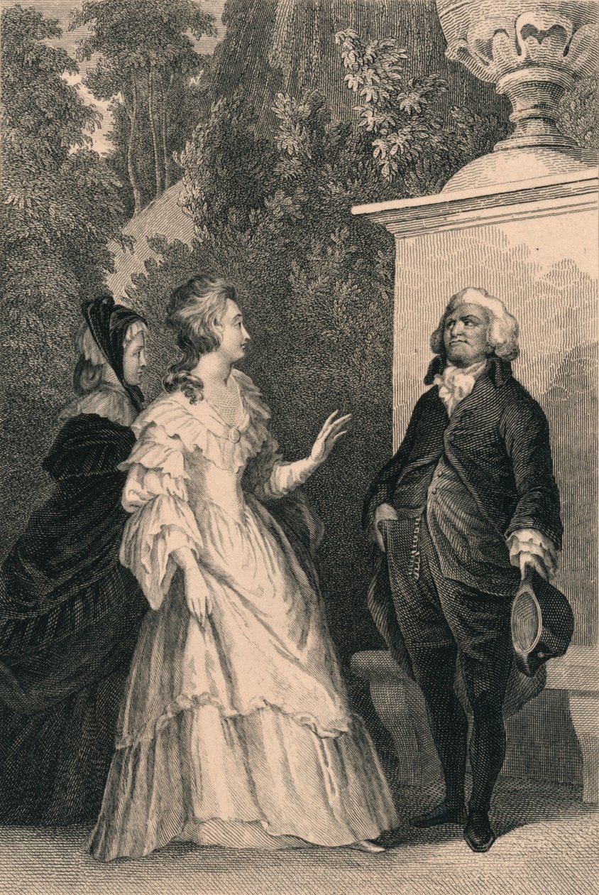 Královna Marie Antoinetta a Mirabeau, c1832. od Charles W. Sharpe