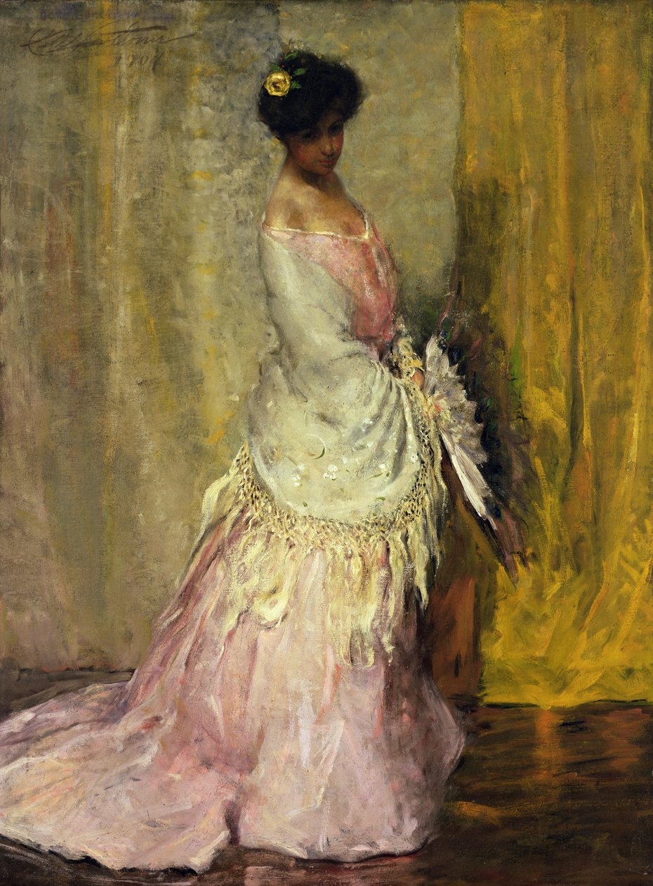 Dívka ve žluté šále od Charles Webster Hawthorne