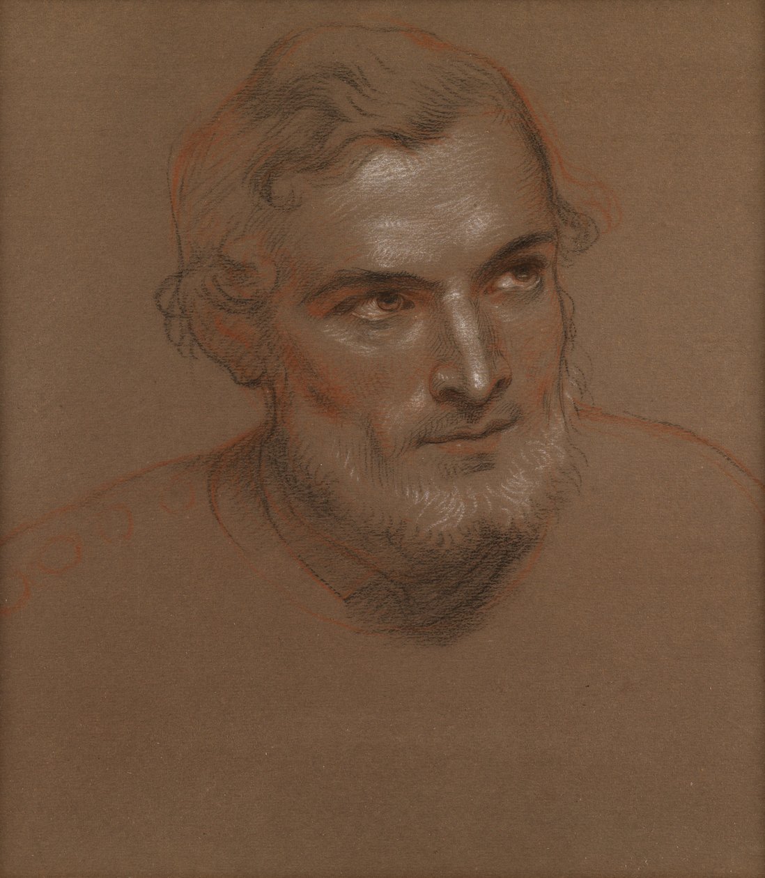 Hlava muže (Křídy) od Charles West Cope