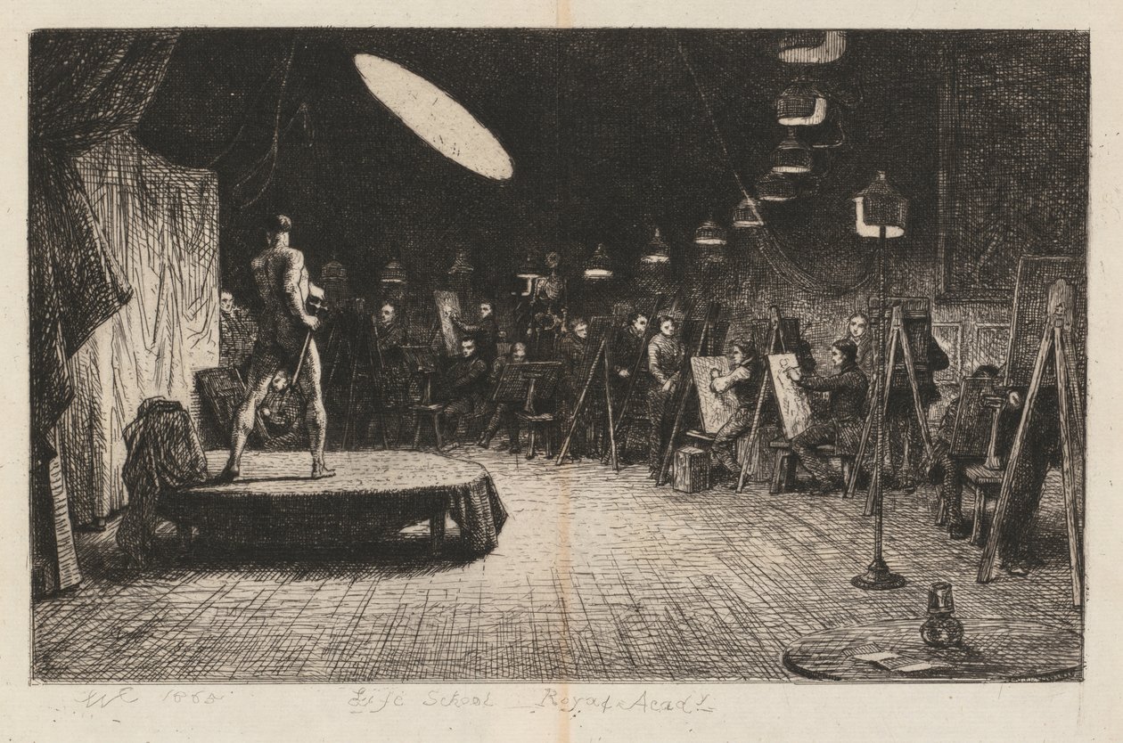Life School Royal Academy, 1865. od Charles West Cope